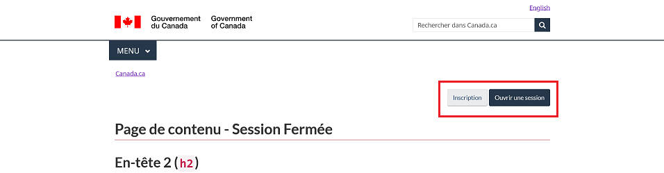 Gouvernement du Canada, Government of Canada, English, Rechercher dans Canada.ca, Menu, Canada.ca, Inscription, Ouvrir une session, Page de contenu - Session Fermée, En-tête 2 (h2) 